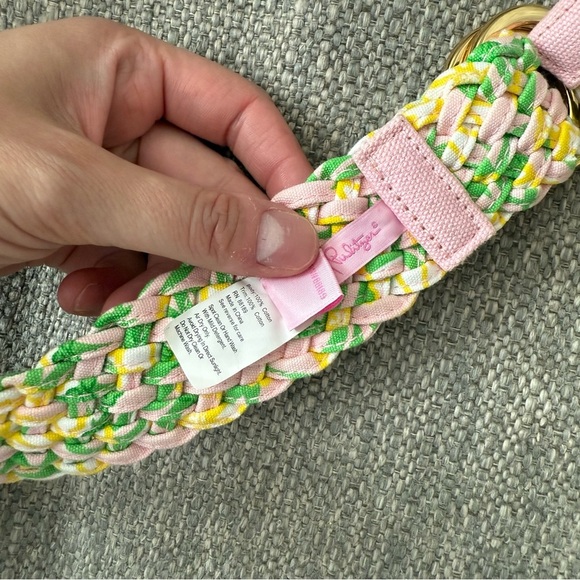 New Lilly Pulitzer Sunny Summer Braided Woven Colorful Fabric Belt - Picture 11 of 11
